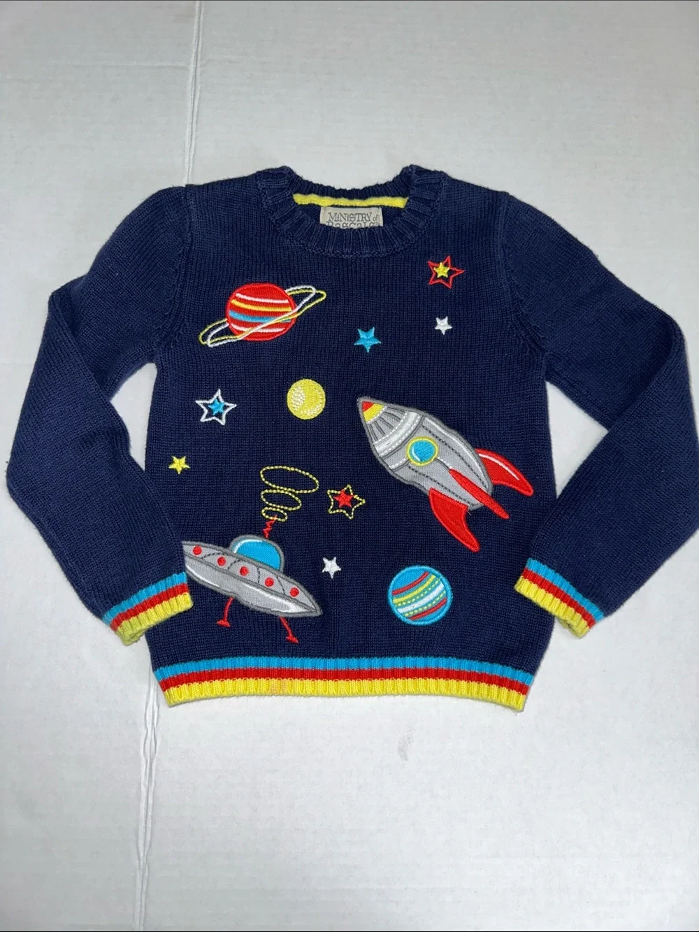 Lot of 2 Ministry Of Rascals Knit Sweater Embroidered Toddler 3T - Picture 4 of 11